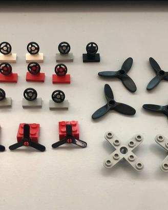 LEGO lotto 29 pezzi: volanti eliche ruspa vintage