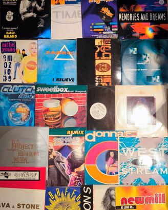 set stock 21 dischi mix vinile DANCE dj anni 90