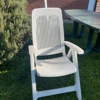 Due sedie reclinabili da giordino