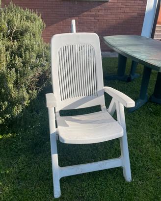 Due sedie reclinabili da giordino