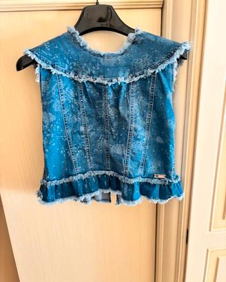 gilet smanicato jeans 