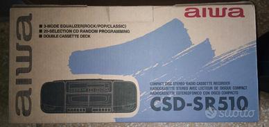 Stereo Aiwa csd-sr510 in scatola parti di ricambio