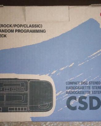 Stereo Aiwa csd-sr510 in scatola parti di ricambio