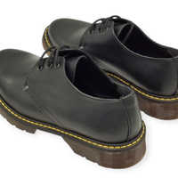 Scarpe Donna Eleganti Derby Nere Vera Pelle Made i