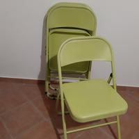 4 sedie in alluminio pieghevoli