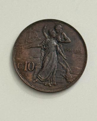 10 Cent. 1911 Cinquantenario Vittorio Emanuele III