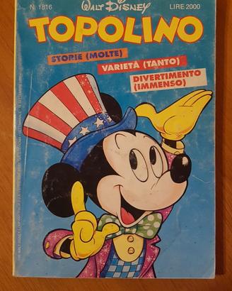 Topolino libretto Disney n.1816 16 Settembre 1990