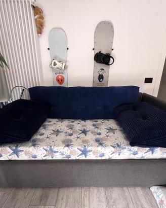 Letto singolo/ divano contenitore con materasso