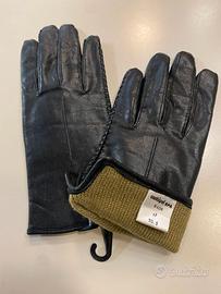 guanti  neri in pelle foderati