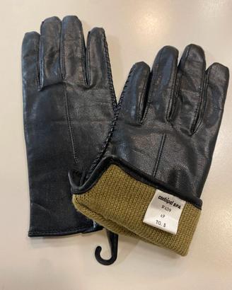 guanti  neri in pelle foderati