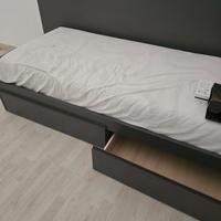 letto singolo con cassetti