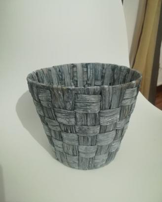 Vaso portavano intrecciato arrigianale