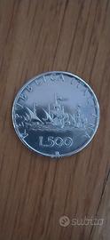 4 monete argento "caravelle" valore 500 lire