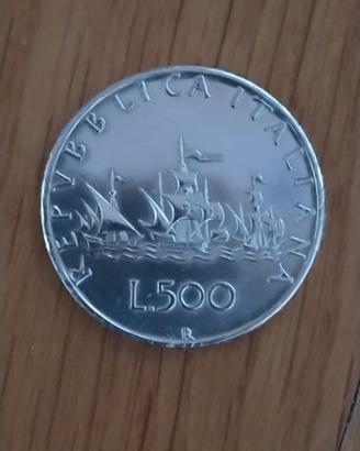 4 monete argento "caravelle" valore 500 lire