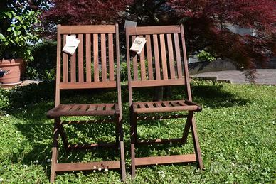 Sedie da giardino richiudibili in legno bangkirai