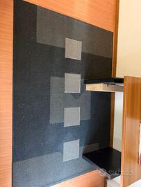 Tappeto moderno quadrati grigio nero 230x160