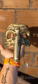 Maschera Veneziana Artigianale Decorativa Oro
