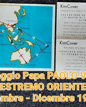1970 - 23 buste 1°giorno Papa PAOLO VI in ORIENTE 