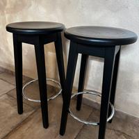 Coppia di sgabelli neri eleganti