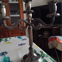 Candelabro antico in argento 800