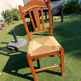  6 sedie in legno massello 