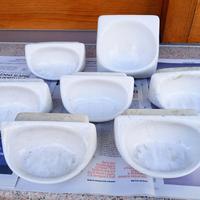 7 pz ceramica vecchi portasaponi incasso