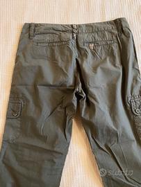 Pantaloni Liu Jo, cotone verde militare