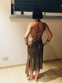 Vestito da ballo latino caraibici leopardato