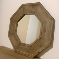 SPECCHIO OTTAGONALE IN LEGNO