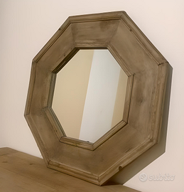 SPECCHIO OTTAGONALE IN LEGNO