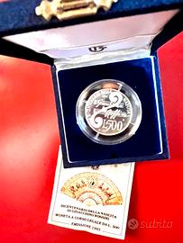 Moneta Argento 500 L Giacomo Rossini 1992 Proof