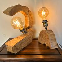 Lampade artigianali in legno