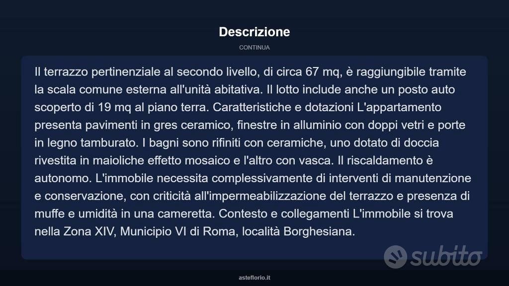 Appartamento – Roma, Borghesiana - Vista 4