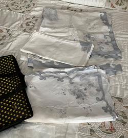 Servizio tavola + coperta matrimoniale vintage