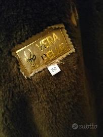 giaccone montone vera pelle vintage donna