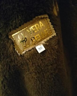 giaccone montone vera pelle vintage donna