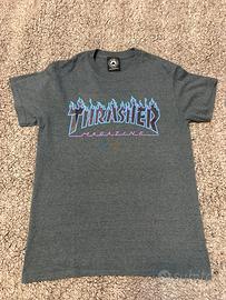 T-shirt Thrasher grigia con logo