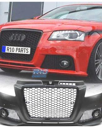 PARAURTI ANTERIORE AUDI A3 8P 08-12 RS NERO PDC