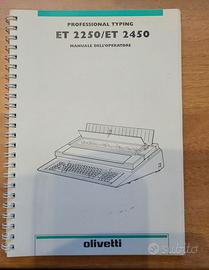 Manuale Olivetti Et2250/Et2450 Professional 1991