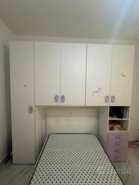 Letto 1,5 + armadio ponte + materasso