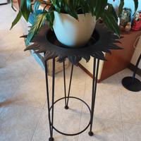 Portavaso in acciaio con piatto 