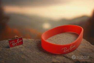 🎯 Set Ray-Ban Originale – Braccialetto in silicon
