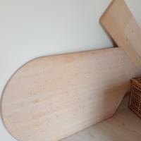 Bancone tavolo angolare abete spazzolato