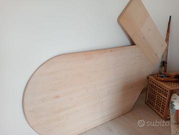 Bancone tavolo angolare abete spazzolato