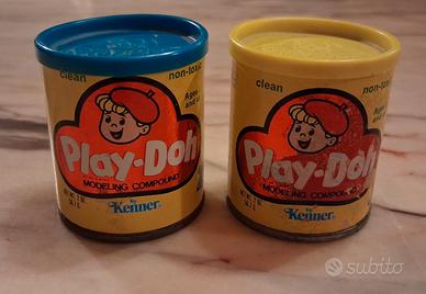 Coppia barattoli vuoti Play Doh Kenner 1978