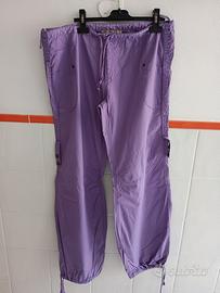 pantalone viola in cotone 