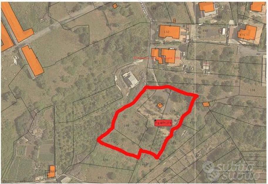 Terreno agricolo di mq.3433 con rustico catastato - Vista 4