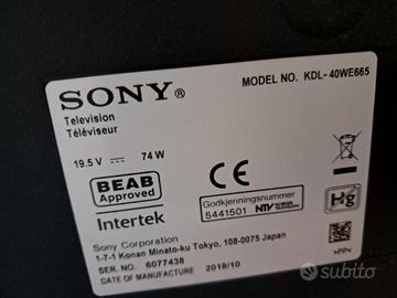 TV sony non funzionante 6 lampeggi
