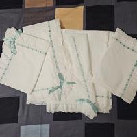 Completo letto matrimoniale cotone e pizzo