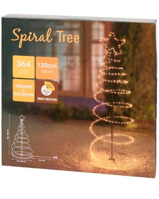 Albero di Natale luminoso a Spirale 120 cm 364 led